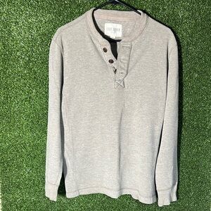 Eddie Bauer Light Gray Waffle Knit Shirt